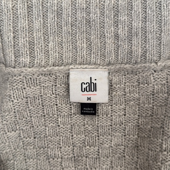CAbi Zip-Up Grey Cardigan Woman’s Medium - Picture 3 of 3